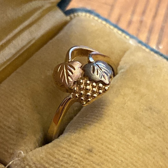 Solid 10k BLACK HILLS GOLD tri-color gold ring